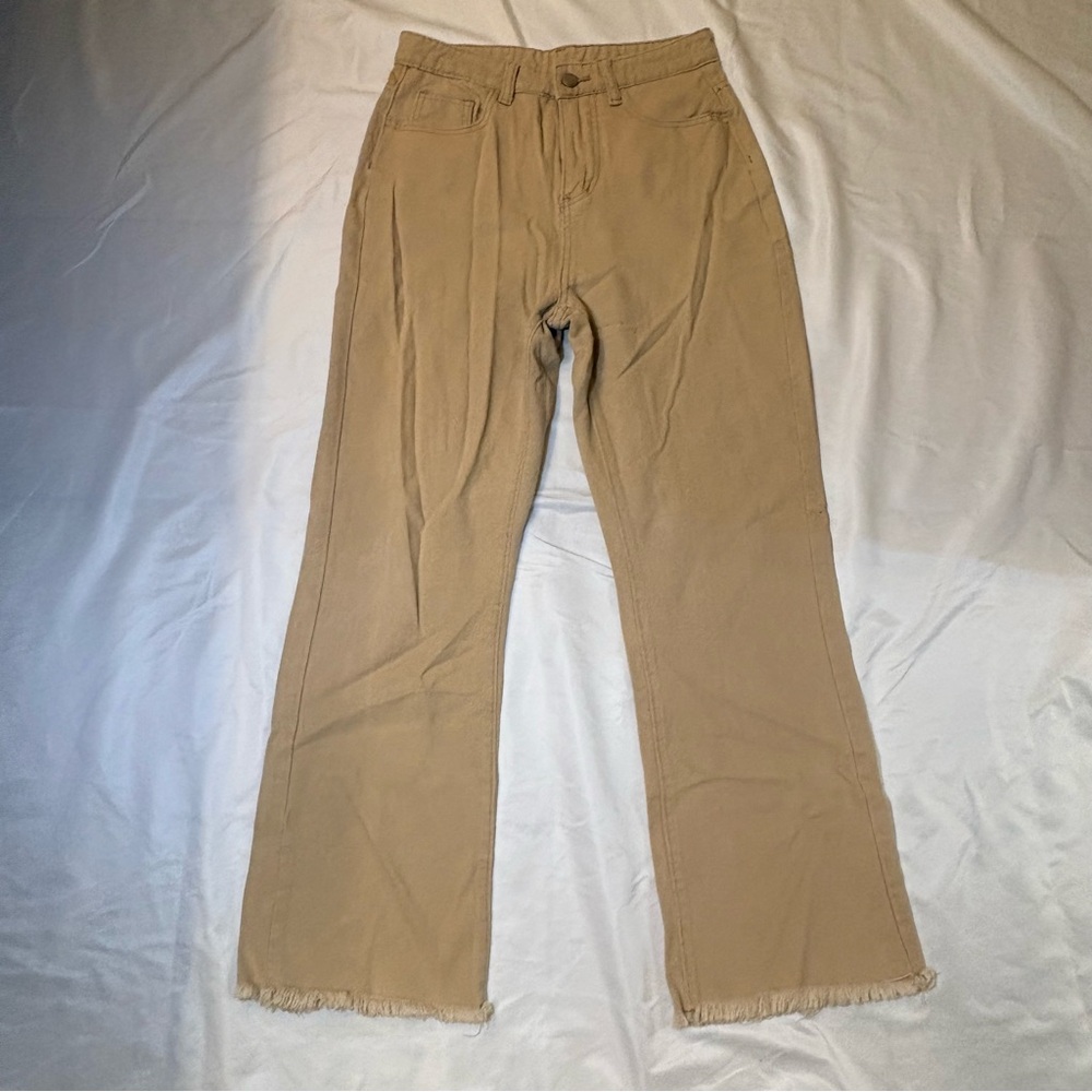 Source Unknown Women's Boot/Flare  Cut Pants in Tan